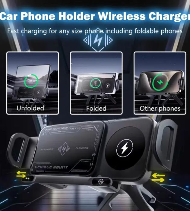 Incărcător auto telefon/tabletă- Wifi- inteligent- rotativ !