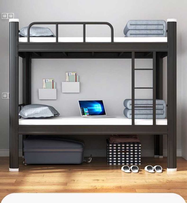 Кровать студенческая, двухъярусная, металлическая