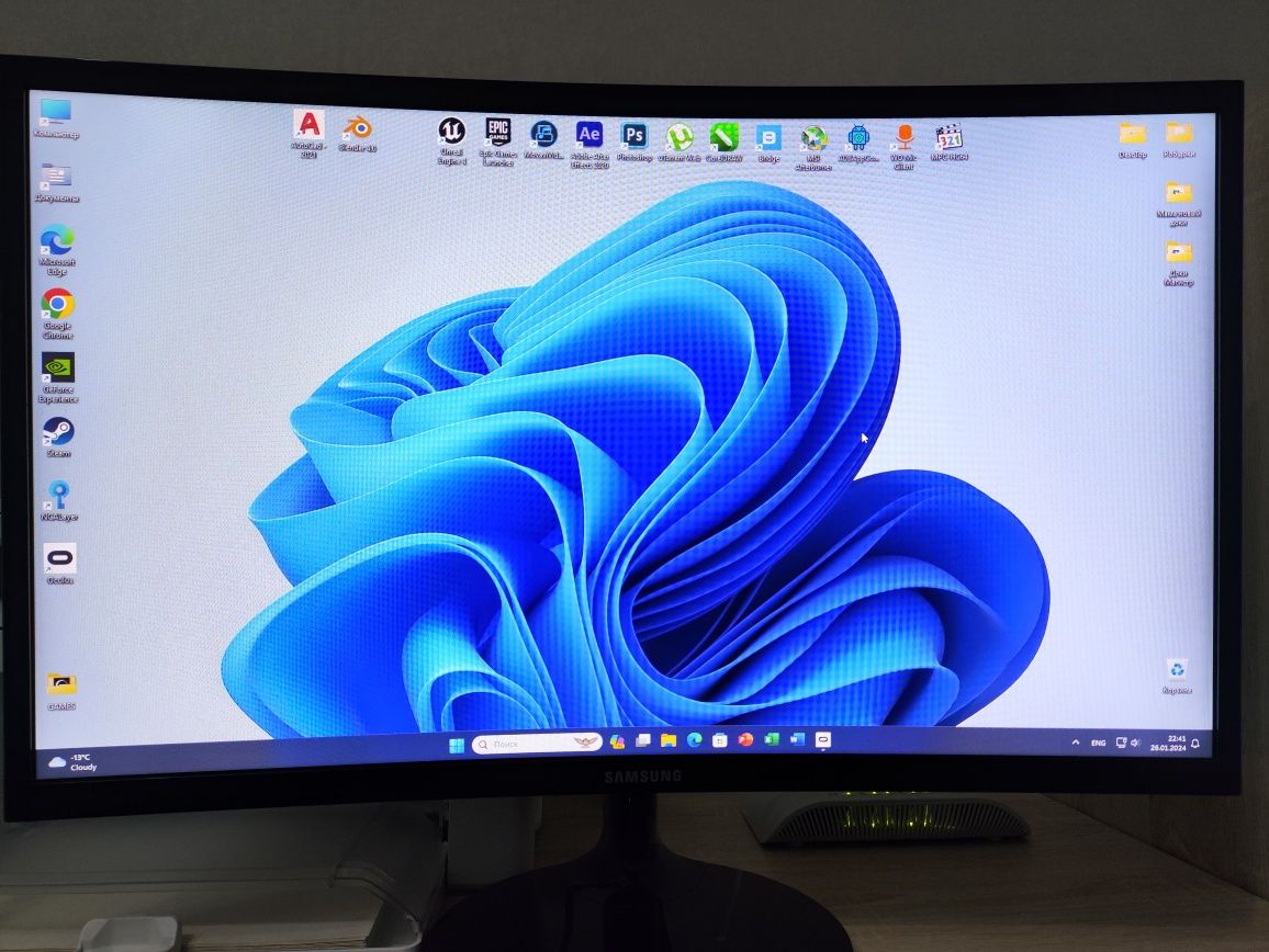 Монитор изогнутый - Samsung C24F390