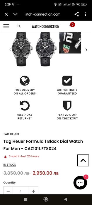 Tag Heuer Formula 1 Black Dial Watch for Men - CAZ1011.FT8024