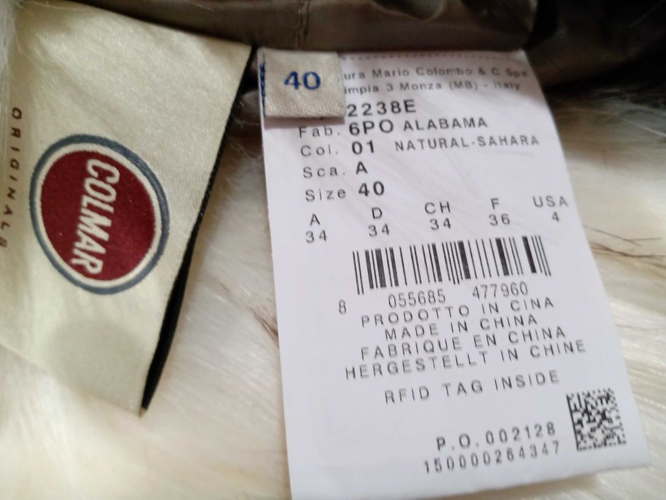 Colmar женско ДВУЛИЦЕВО пухено яке естествен косъм 90% пух перфектно