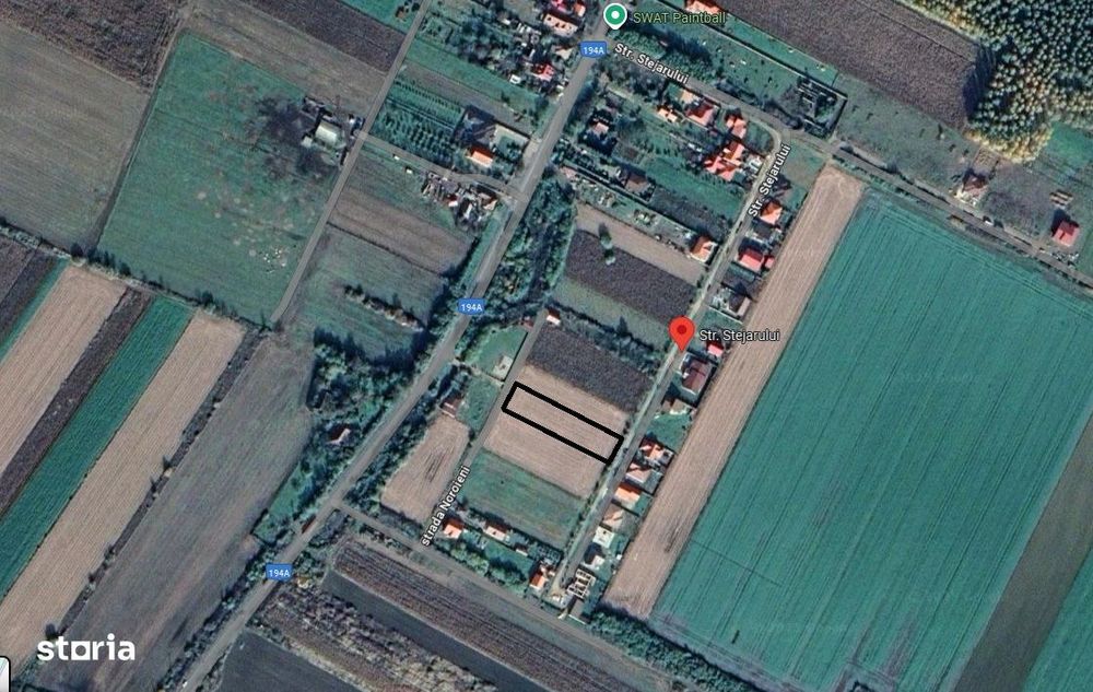 Teren intravilan 21 ari cu 2 fronturi , zona str. Gorunului