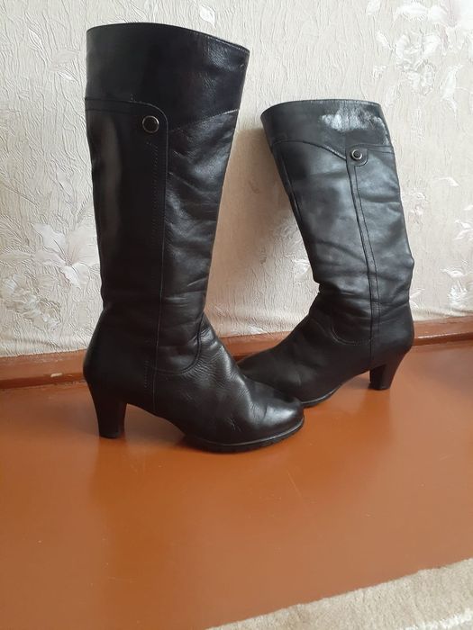 Сапоги осенние кожаные