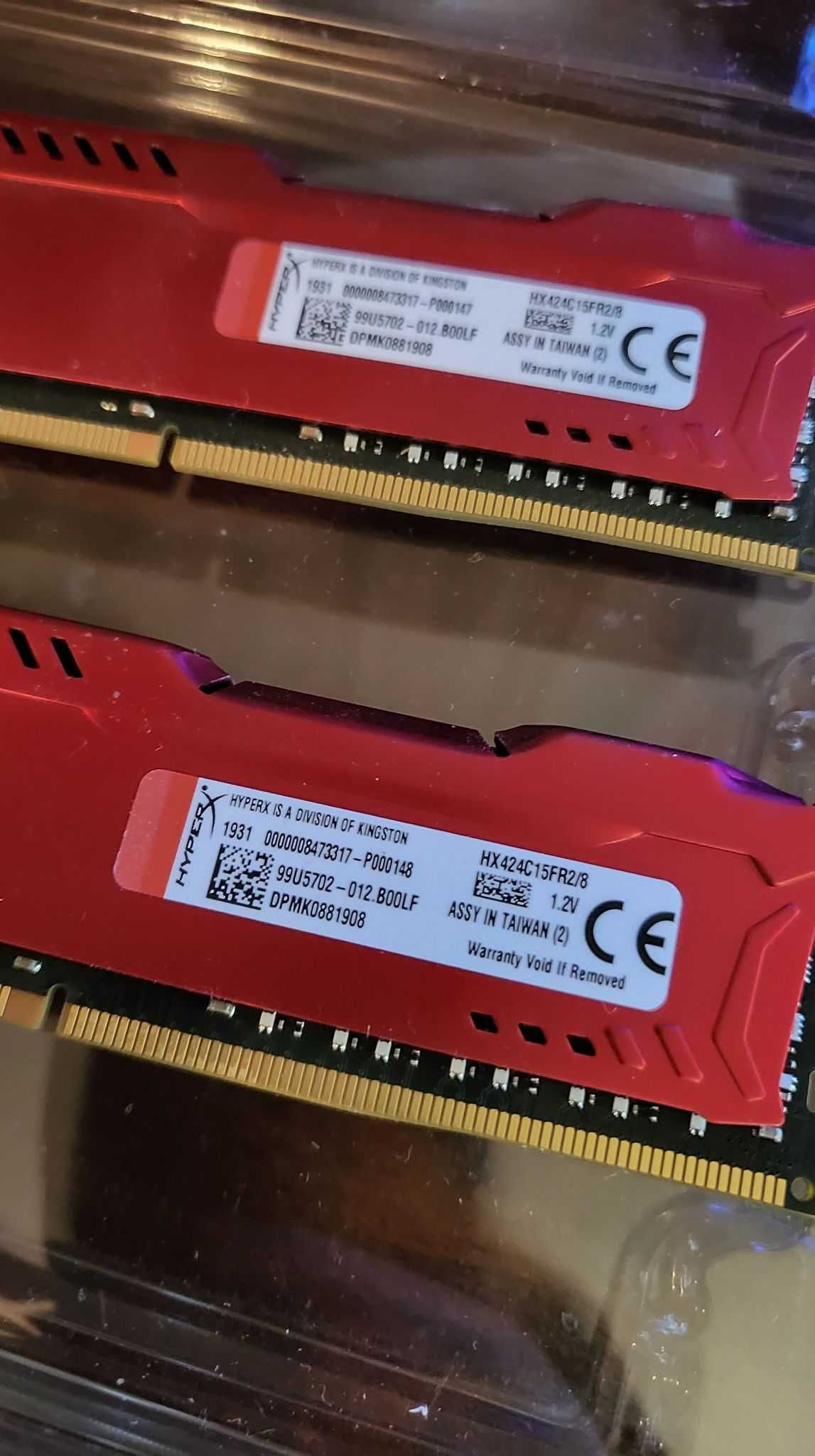Memorie HyperX Fury Red 8GB DDR4 2400MHz CL15 (Doua bucatii)