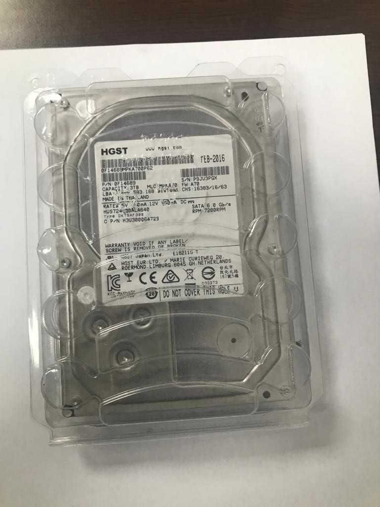 Hard disk hdd 4tb HGST server grade SATA 3, 6 Gbps