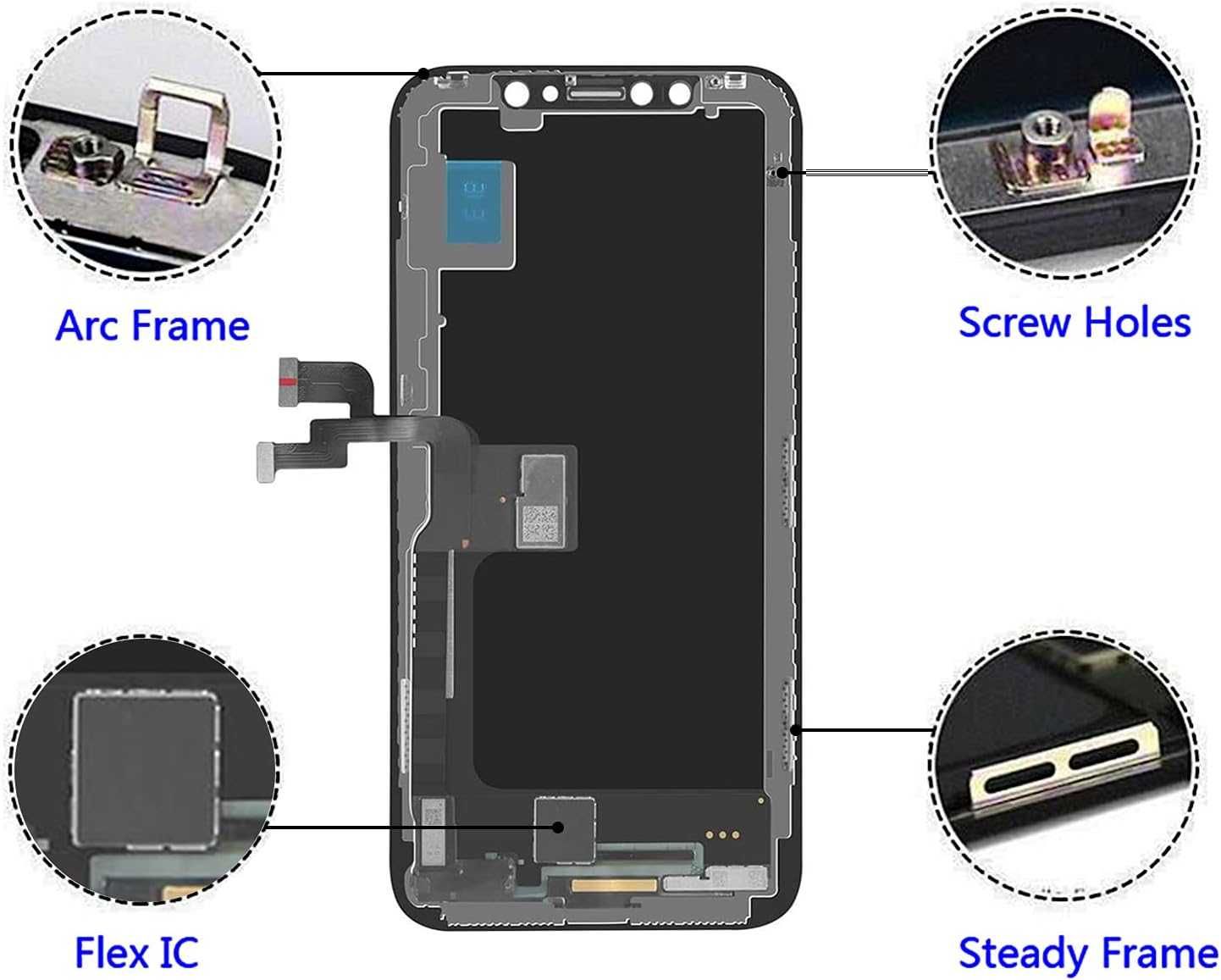 Kit inlocuire display iPhone XS, OLED 3D,ecran tactil 5,8 inch,sigilat