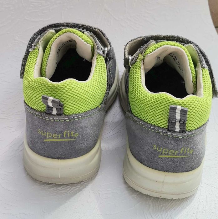 Pantofi ghete băieți Superfit măr 22 int.13.5cm piele  gri ca NOI