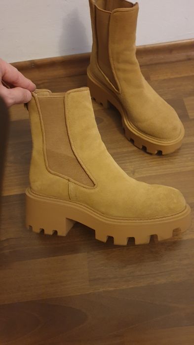 Ghete dama Zara piele intoarsa