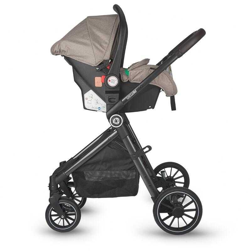 Carucior 3in1 transformabil Coccolle Ago, Cadru aluminiu,Roti cauciuc,