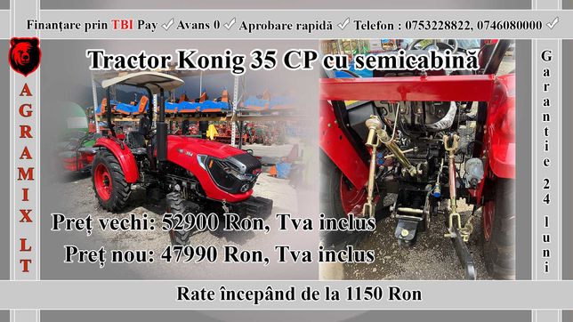 Tractor Konig 354 agramix nou cu semicabina