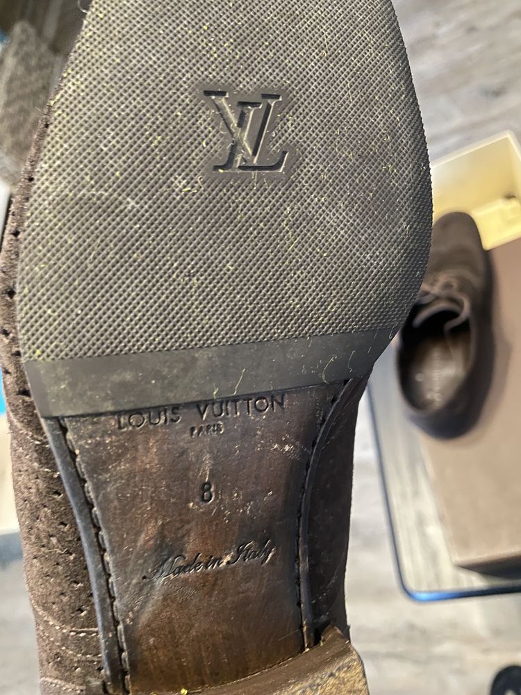 Pantofi piele intoarsa Louis Vuitton LV ORIGINALI adidasi tenesi