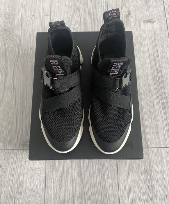 Replay Waverly pantofi sport/ casual, negru/alb, slip-on+catarama