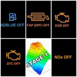 STAGE 1  -  DPF off  -  EGR off  -  ADBLUE off  -  NOX off  -  DTC off