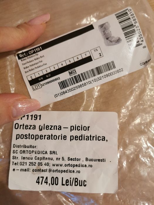 Orteza tip cizma mărime 16-21 cm