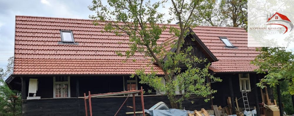 Renovare acoperis, reparatii casa, Dulgherie, Jgheaburi, tablă/țiglă