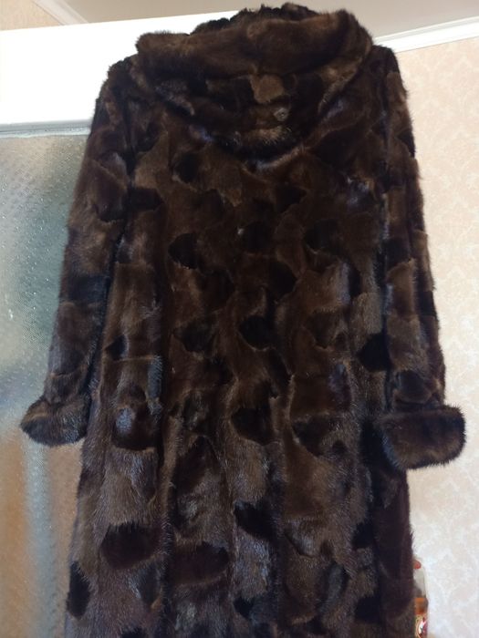 Норковая шуба из кусочков