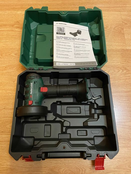 Акумулаторен ъглошлайф Parkside PWSAM 20-Li C2 – без батерия и зарядно