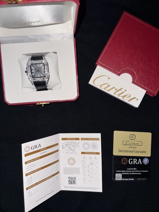 Cartier Santos Moissanite 100 Xl Steel