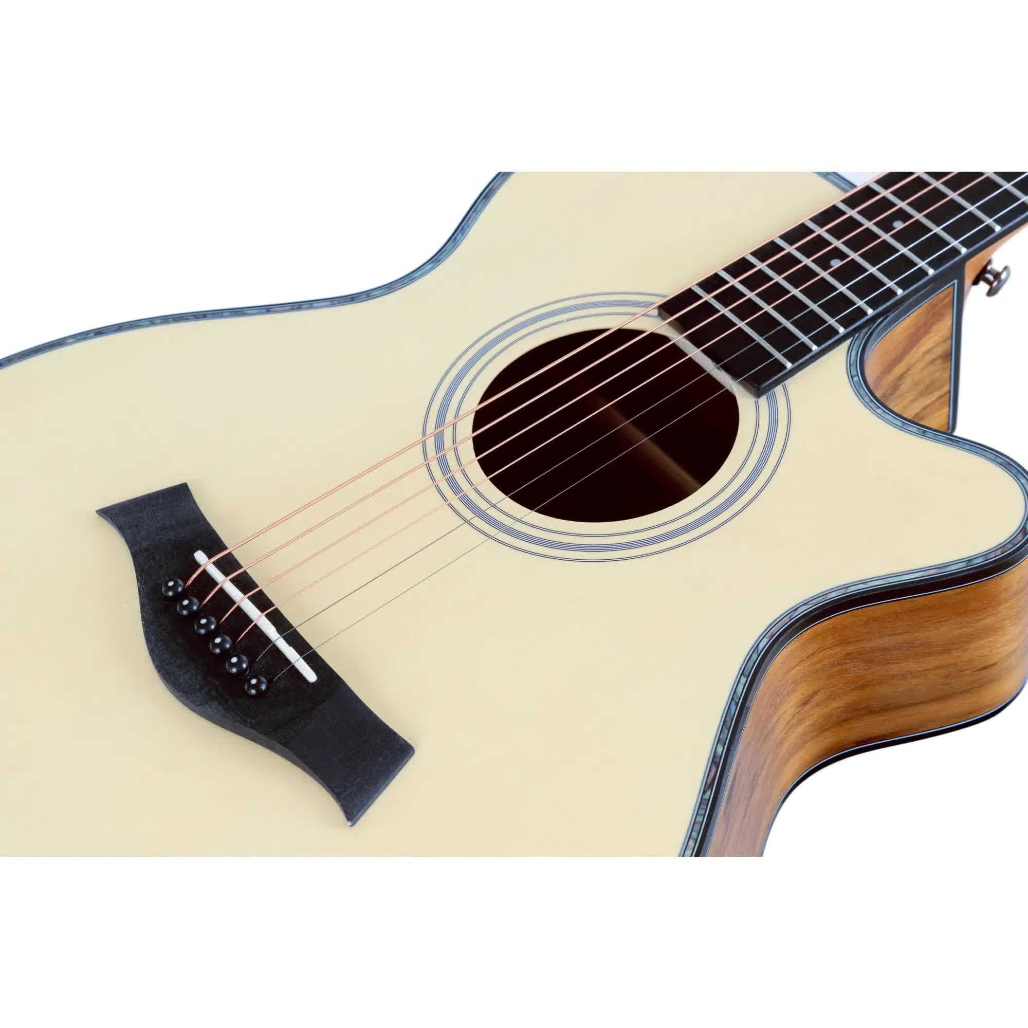 Set chitara acustica concert cutaway natur Rocktile WSC-100C NT