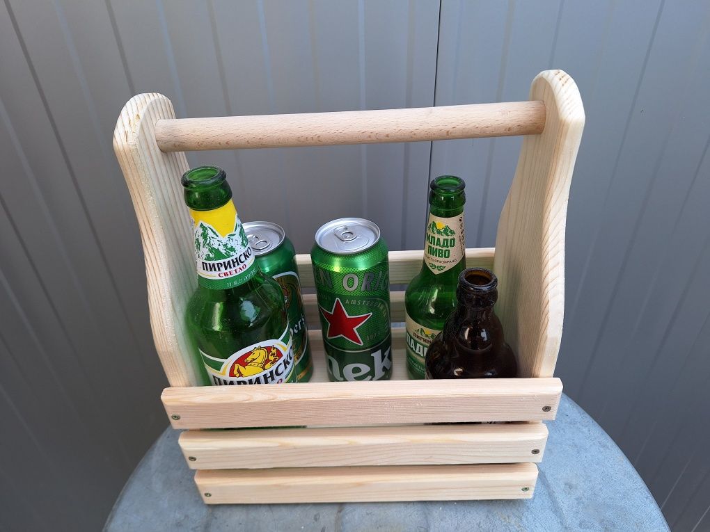 Дървена кошница щайга за бира