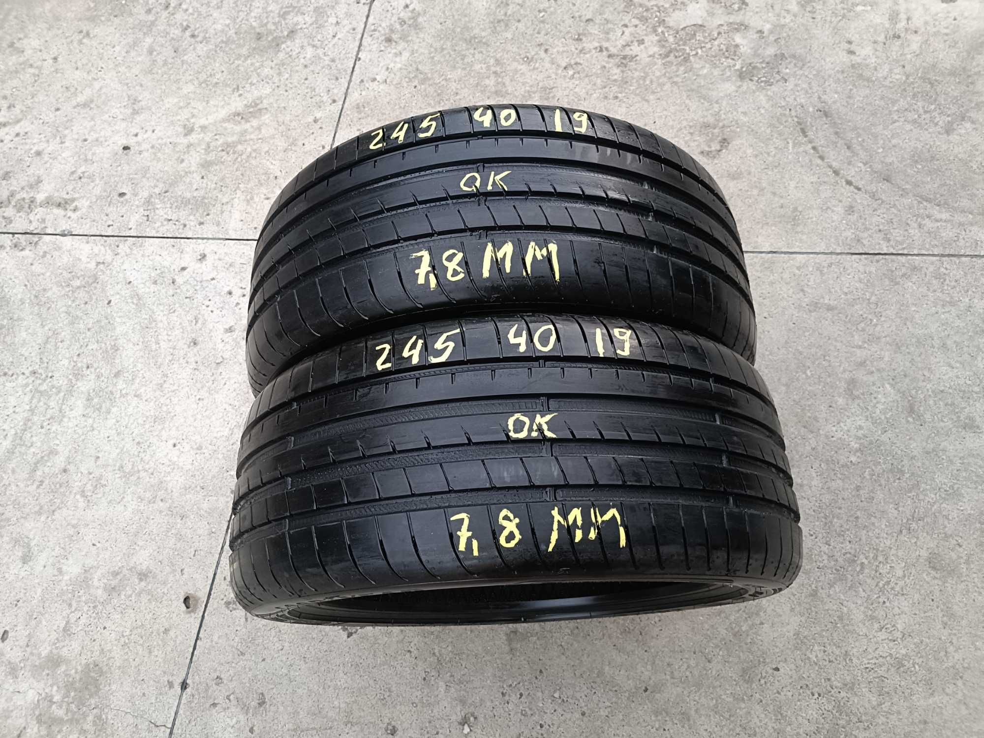 Doua anvelope de vara 245 40 19 goodyear asymmetric 3 profil 7,8 mm