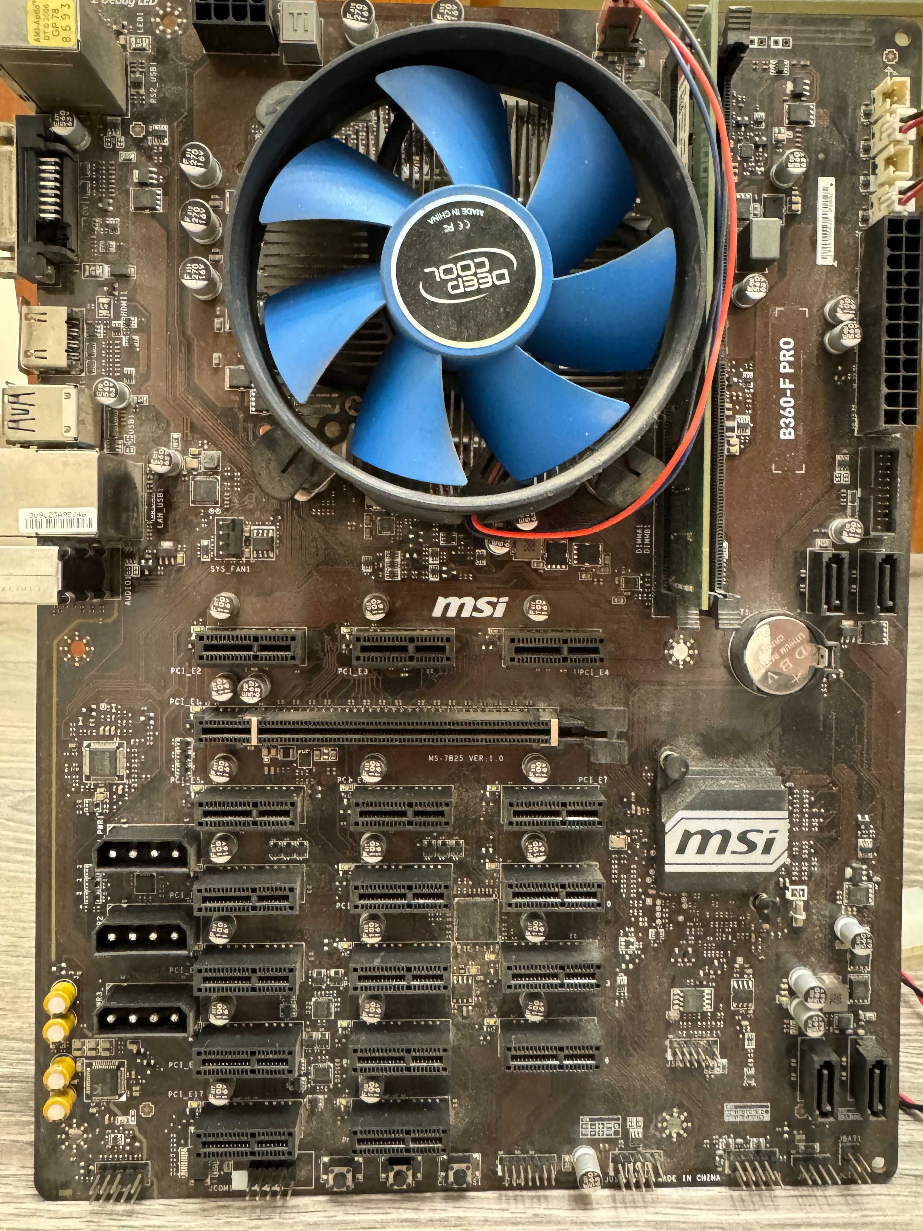 Комплект для майнинг фермы MSI B360F Pro + Pentium G5400+ ОЗУ DDR4 8GB