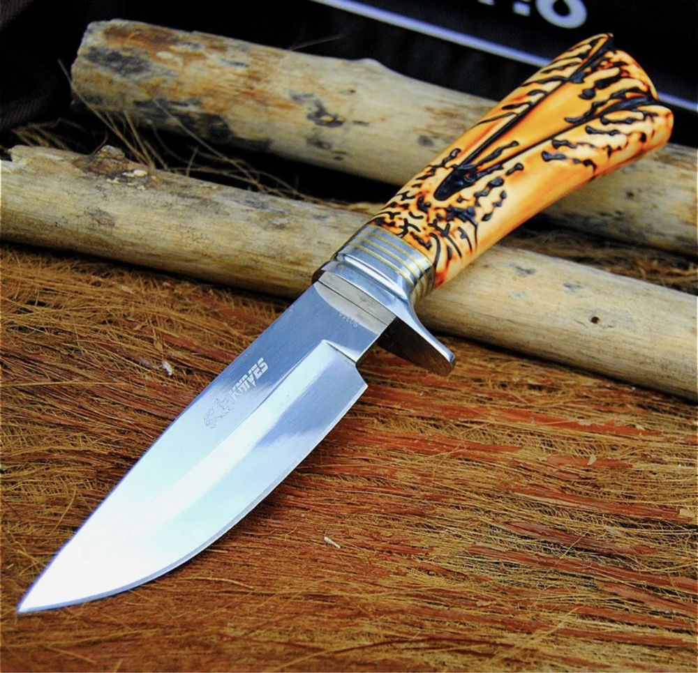 Голям ловен нож DAGGER KNIVE S031A, с кокалена дръжка