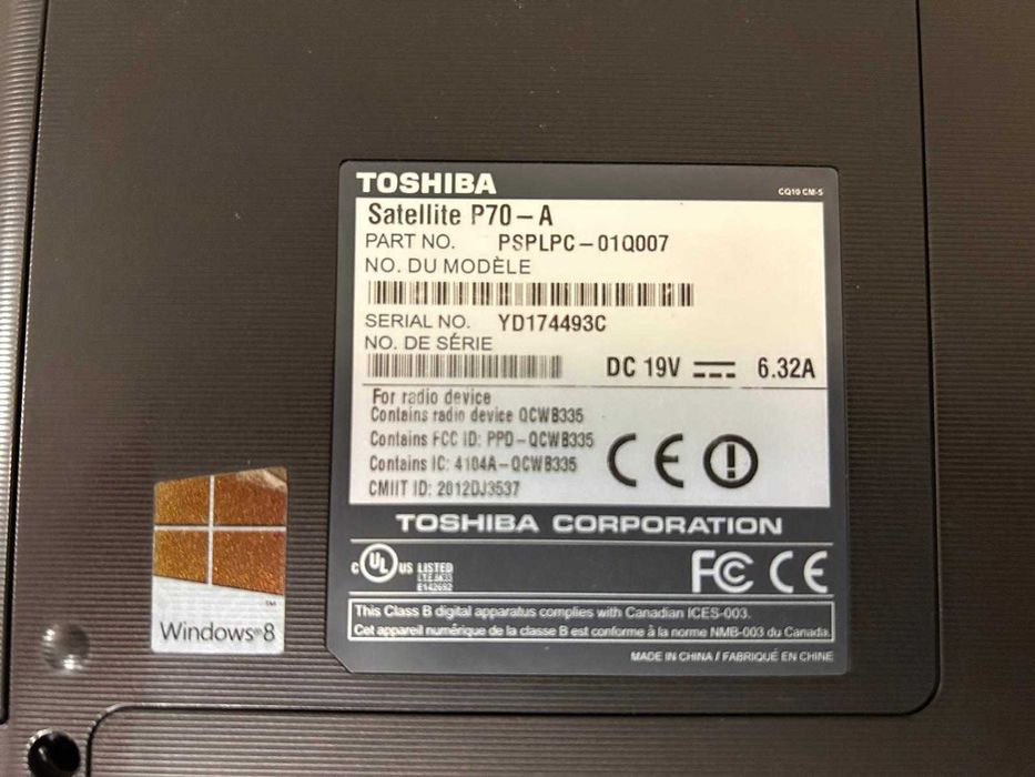 Toshiba Satellite P70-A