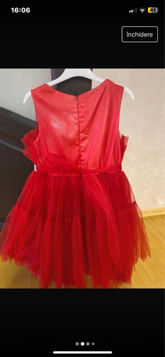 Rochie roșie ,fetite de 10,11 ani