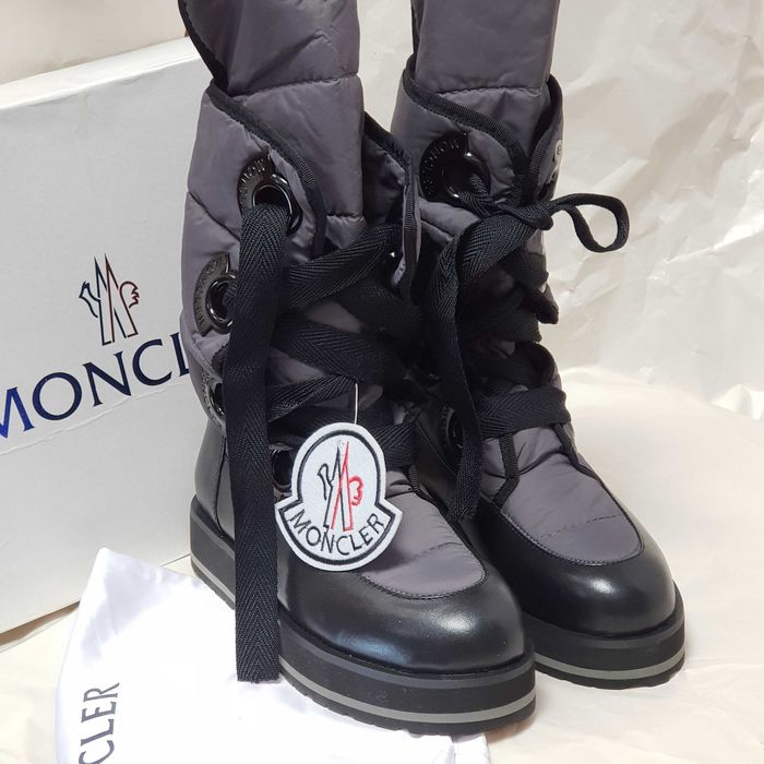 Ghete dama gri M o n c le r 38/ 24 cm