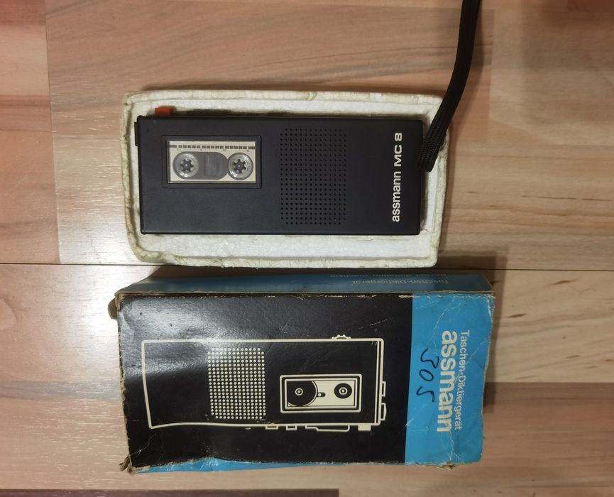 Reportofon Assmann MC 8 retro vintage de colecție anii 80 voice record
