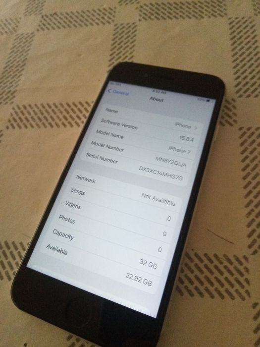 Telefon iPhone 7 , 32GB , Liber retea Space Gray Baterie 100% Amprenta