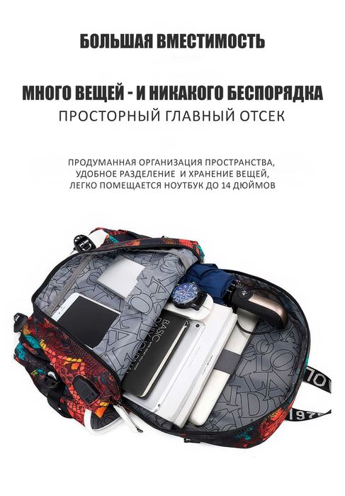 Школьный рюкзак Minecraft, анатомическая спинка, вентиляция