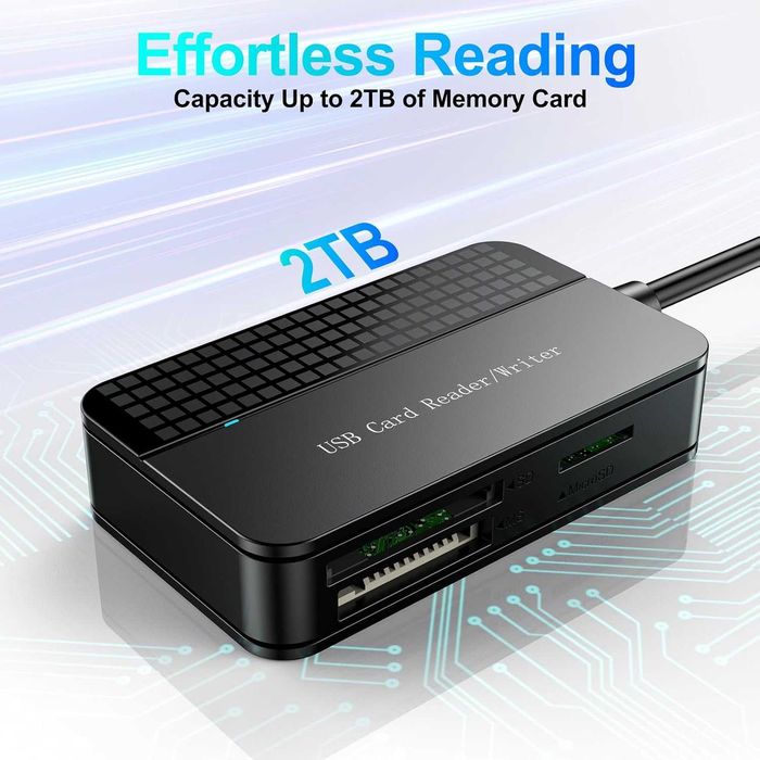 USB 3.0, FEMORO четец за карти с памет 4 в 1, едновременно четене