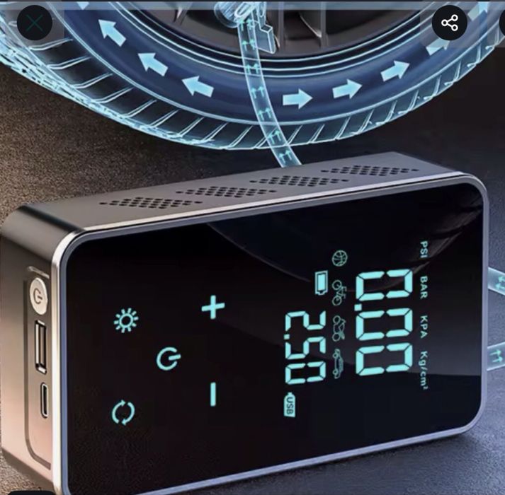 Mini compresor wireless  auto/ moto portabil ( 1 bucată )