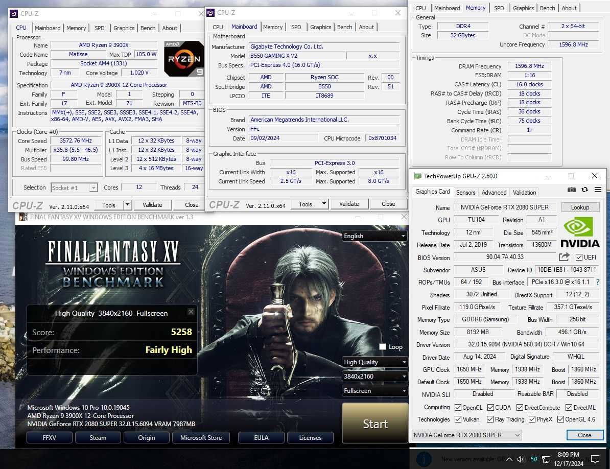 RTX 2080 Super 8GB - Gigabyte Gaming OC, EVGA