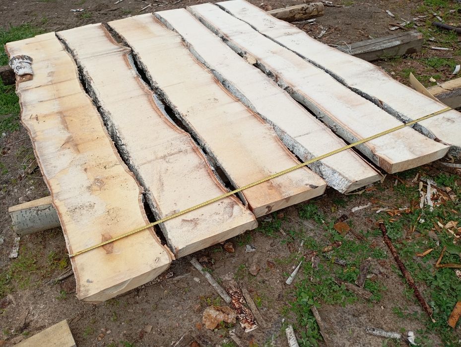 Деловой лес. Береза доска необрезная