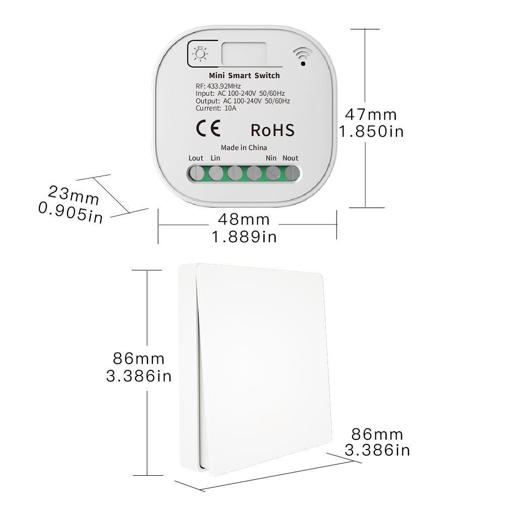 Moes Smart  реле и кинетичен ключ за осветление RF433 + WiFi