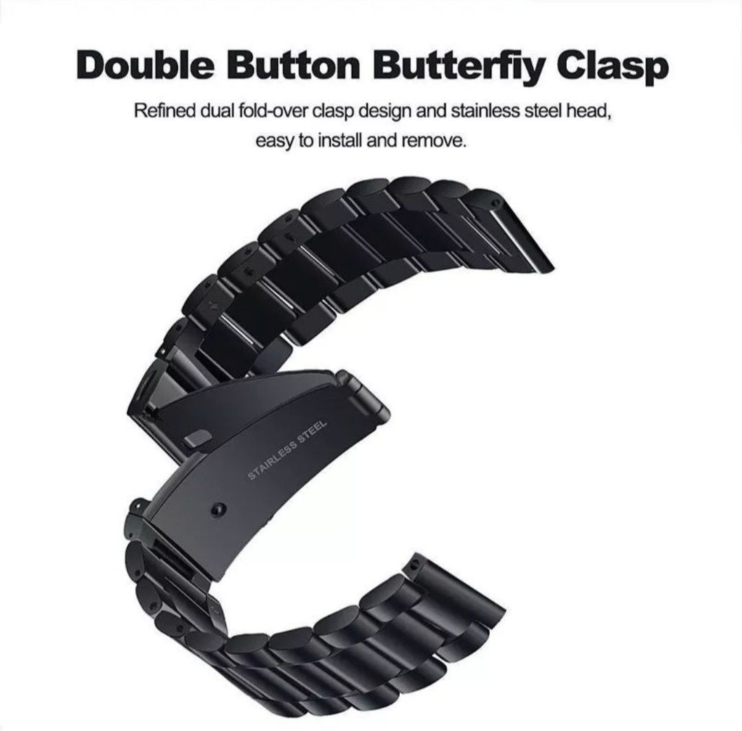 Метална Стоманена Верижка за часовник Huawei Watch GT3 GT4 GT5 Samsung