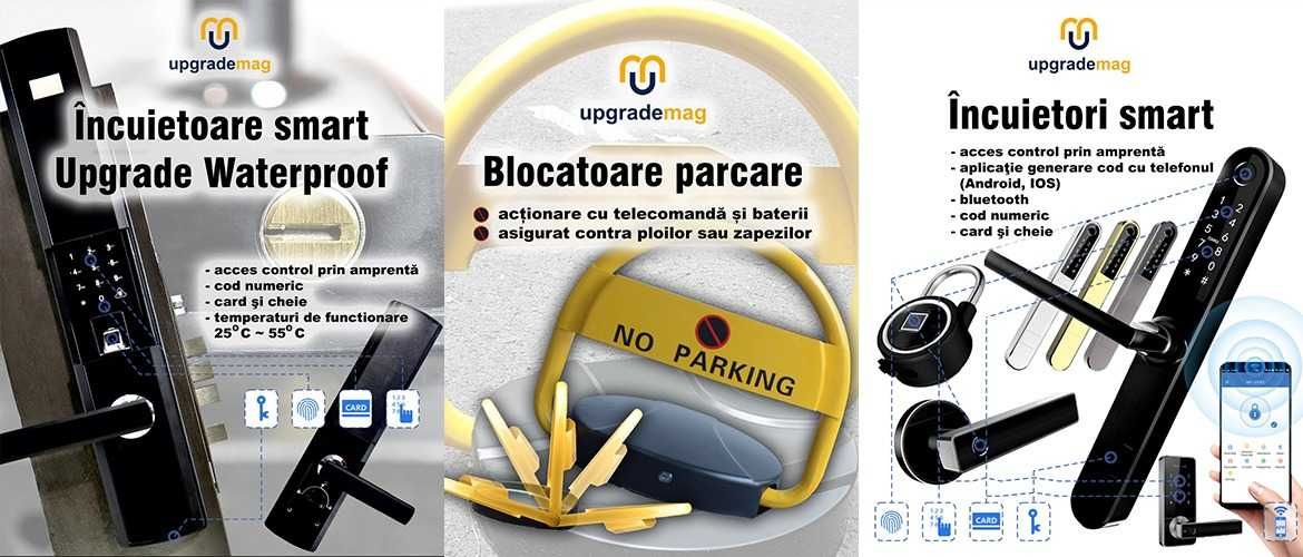 Blocator parcare automat cu acumulator reincarcabil si telecomenzi