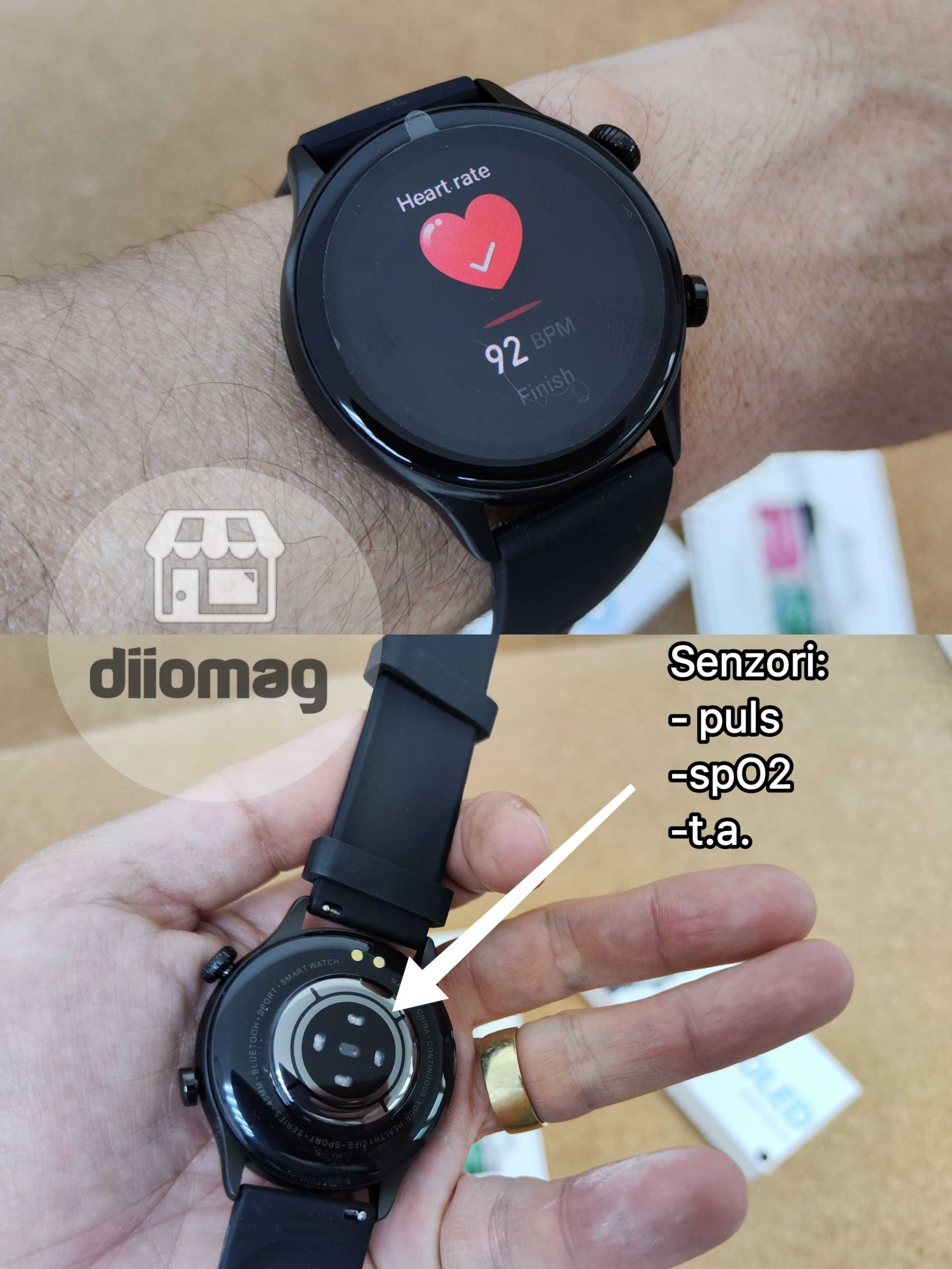 Ceas smartwatch i30 Pro AMOLED HD cu AOD -bateria tine pana la 15 zile