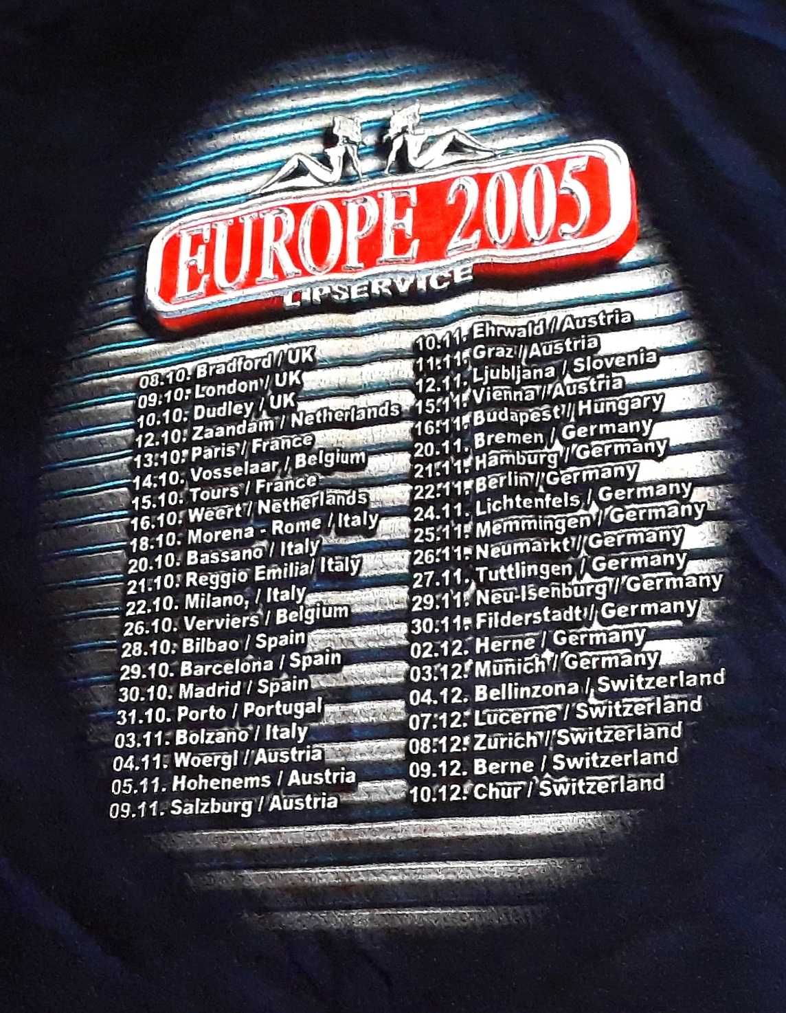 Тениска групи Gotthard. Tour 2005