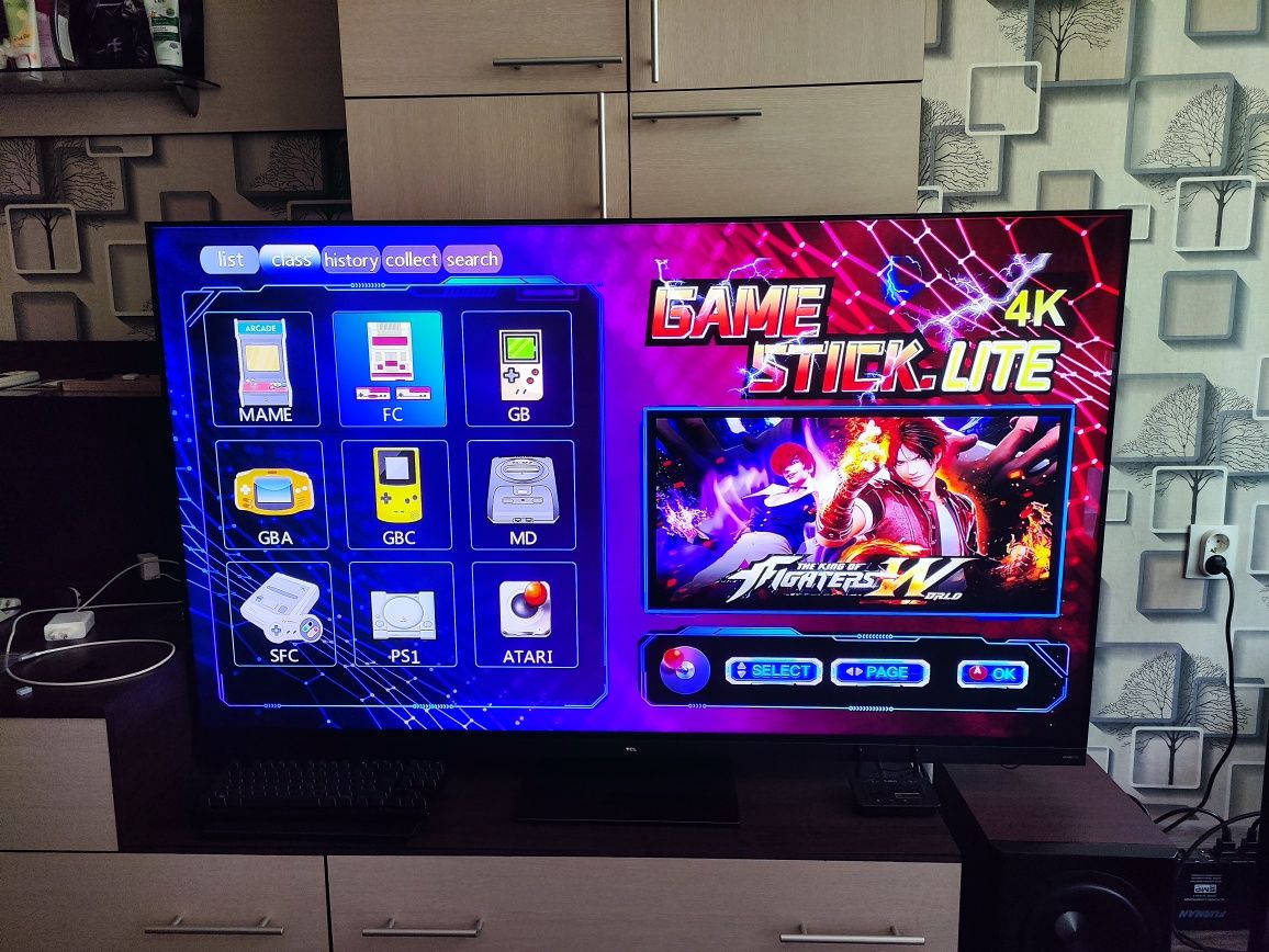 Game Stick Lite 4K - Конзола с 10 000+ ретро игри + 2 джойстика