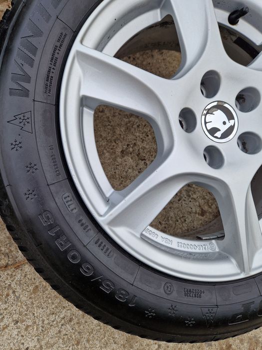 Jante 5x100 Skoda Fabia anvelope iarna relativ Noi 185 60 15