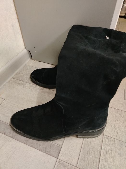 Сапоги замшевые женские