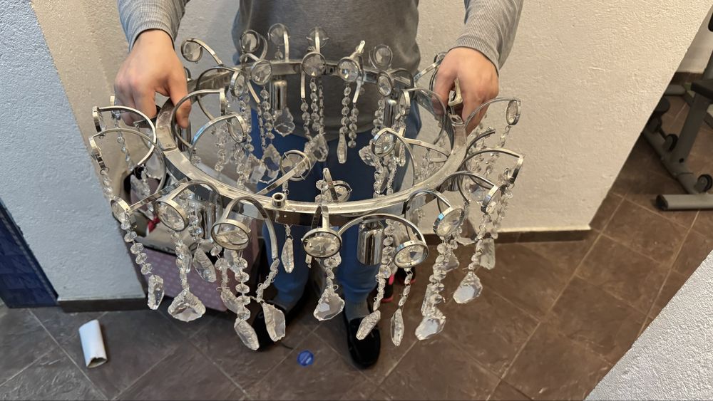 Окачен полилей с кристали