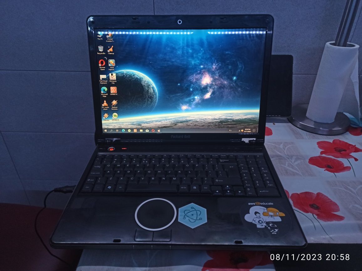 Laptop Packard Bell dual core 4gb ram