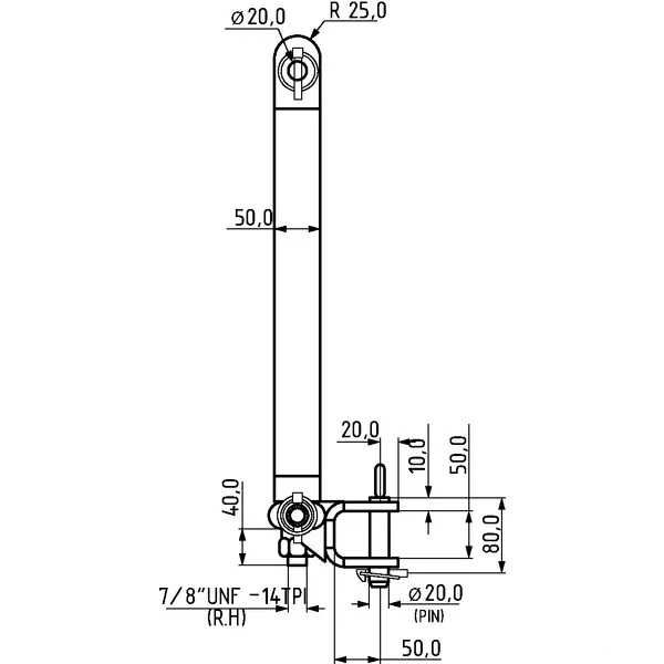 Consola remorcare in 3 puncte pentru tractor, 3.5T