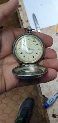 Сребърен джобен часовник стар часовник