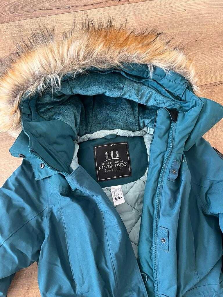 Geacă Parka Iarnă Impermeabilă Drumeție pe zăpadă -20°C Albastru Damă